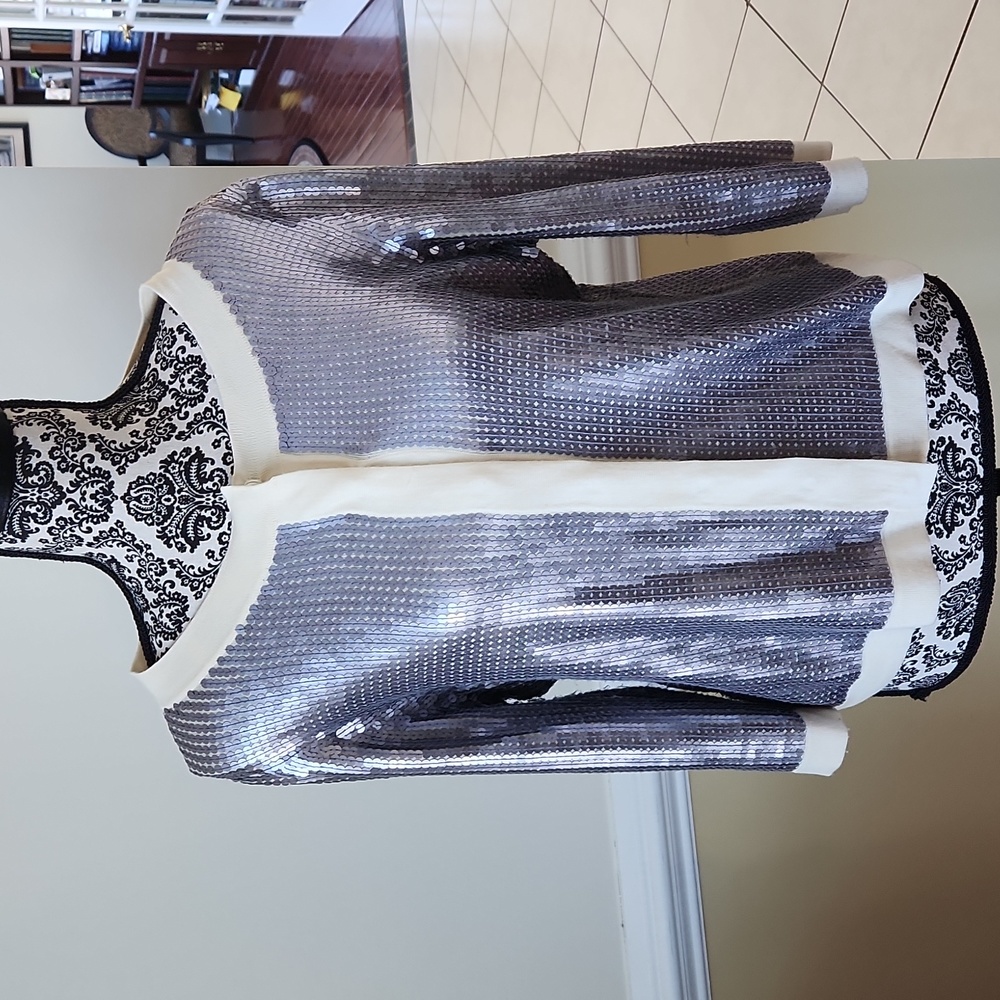 Nwot, silver sequin cardigan